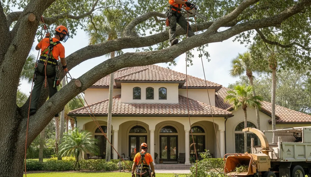 Tree service crew in Clearwater, FL providing professional tree removal and trimming services