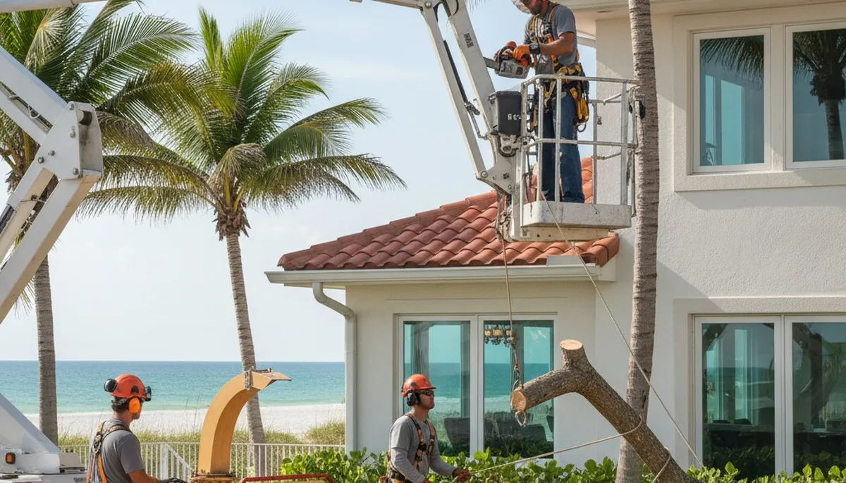 Tree service team in Clearwater, FL providing professional tree removal and trimming services