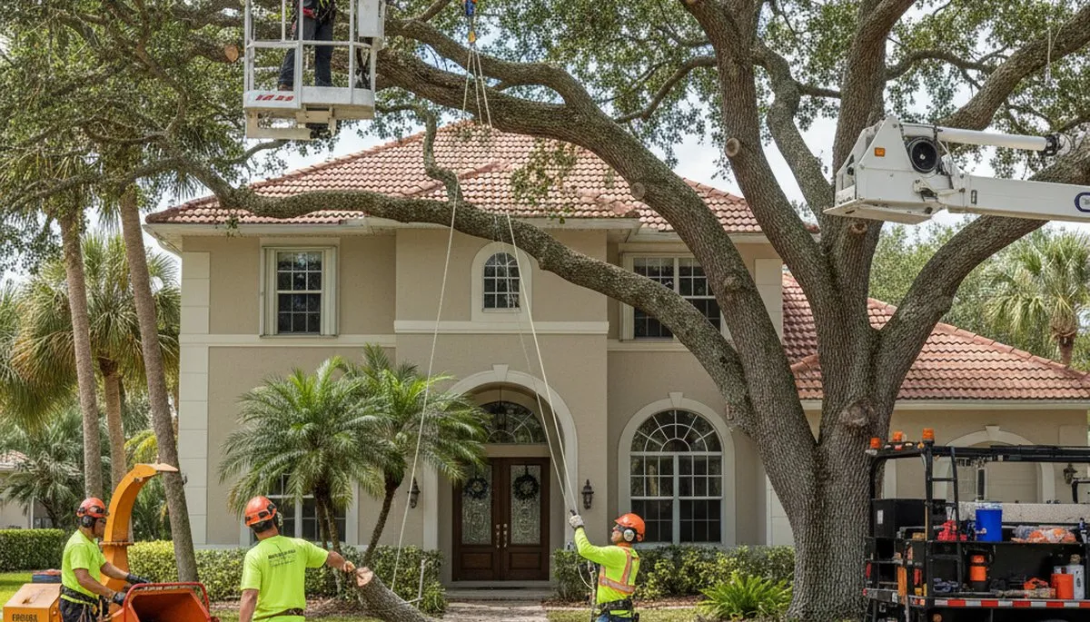 Tree service crew in Clearwater, FL providing professional tree removal and trimming services